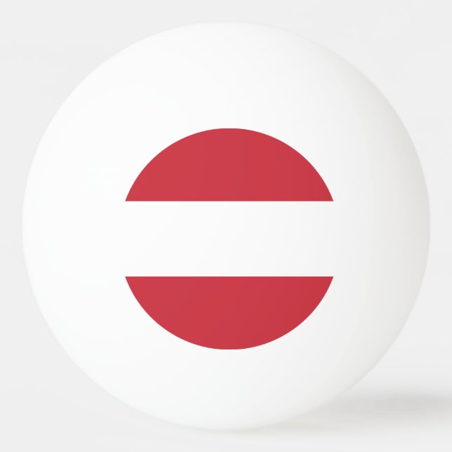 Österreichische Flagge Tischtennisball (Vorderseite)