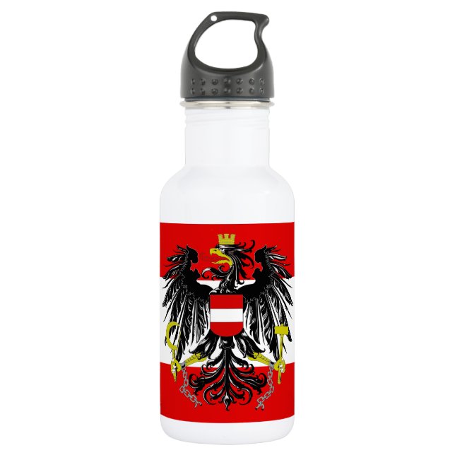 Österreichische Flagge Trinkflasche (Vorderseite)