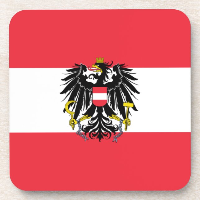 Österreichische Flagge Untersetzer (Vorderseite)