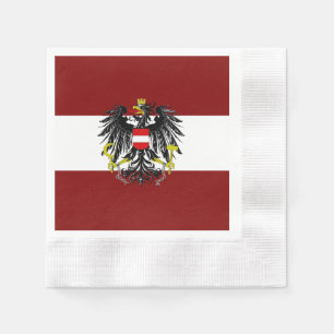 Österreichische Flagge-Wappen    Serviette