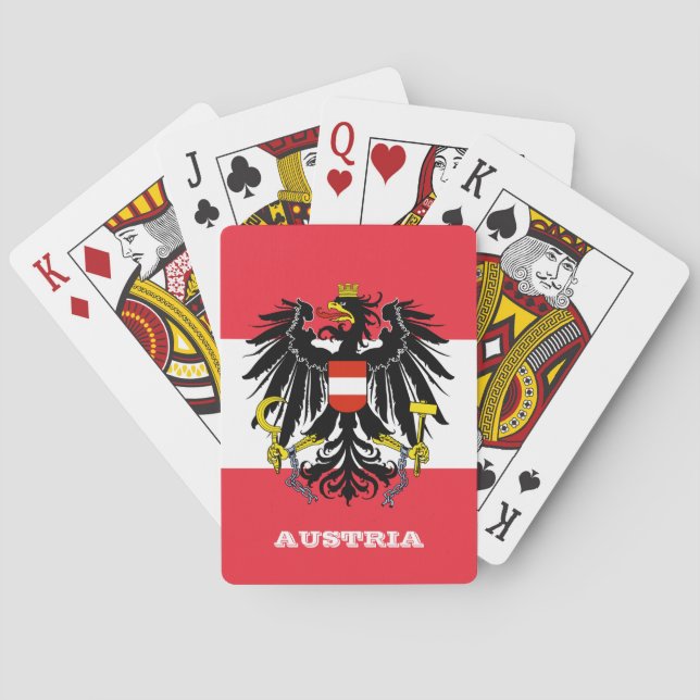 Österreichische Flaggenspiele, Österreich Spielkar Spielkarten (Rückseite)