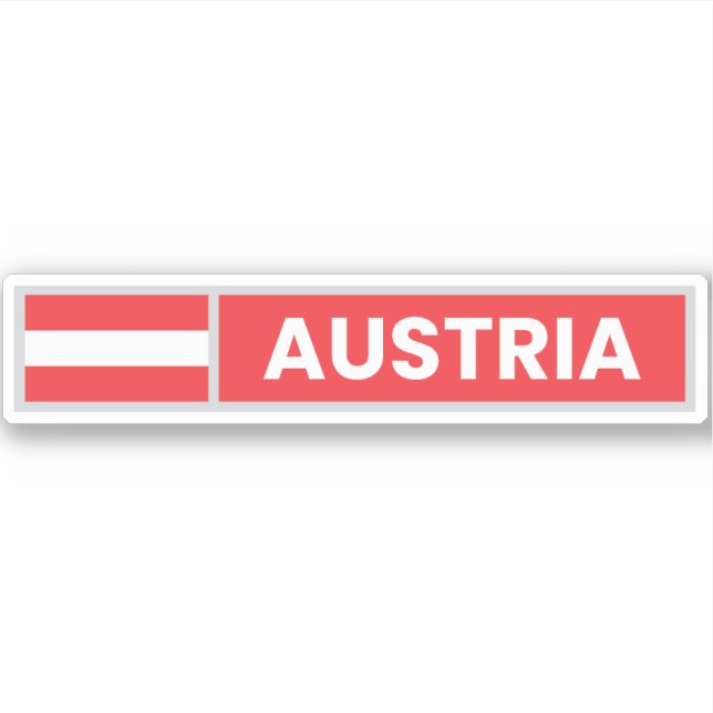 Österreichische Nationalflagge Aufkleber (Vorderseite)