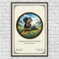 Österreichische Schwarz-Tan-Hound Zoologie-Serie