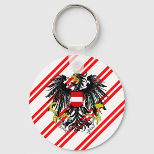 Österreichische Streifenflagge Schlüsselanhänger