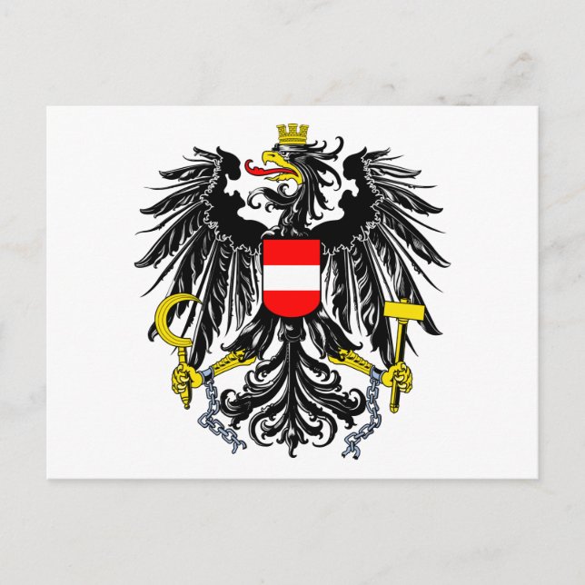 Österreichische Wappen Postkarte (Vorderseite)