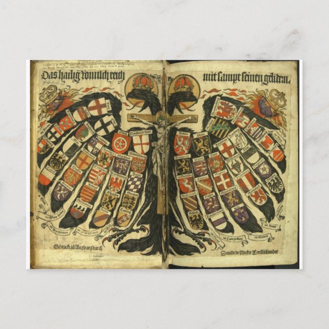 Österreichischer Doppeladler Postkarte (Vorderseite)