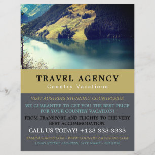 Österreichischer See, Reisebüro-Werbeflyer Flyer