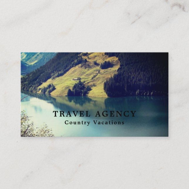 Österreichischer See, Travel Agent Business Card Visitenkarte (Vorderseite)