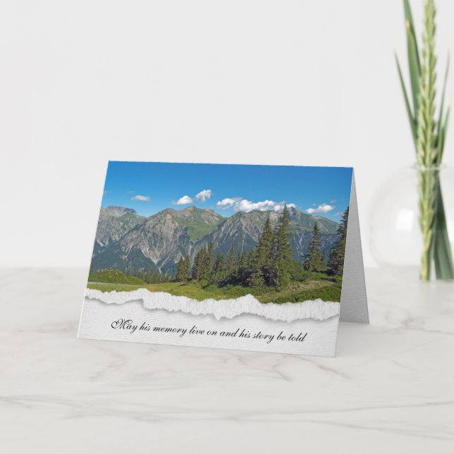 Österreichisches Berggipfel Beileid Karte (Vorderseite)