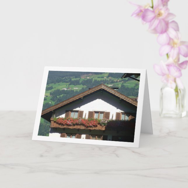 Österreichisches Dachgeschoss Karte (Orchidee)