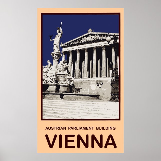 Österreichisches Gebäude Wien Poster (Vorne)