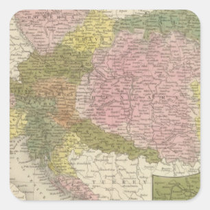Österreichisches Reich 2 Quadratischer Aufkleber