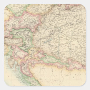 Österreichisches Reich 4 Quadratischer Aufkleber