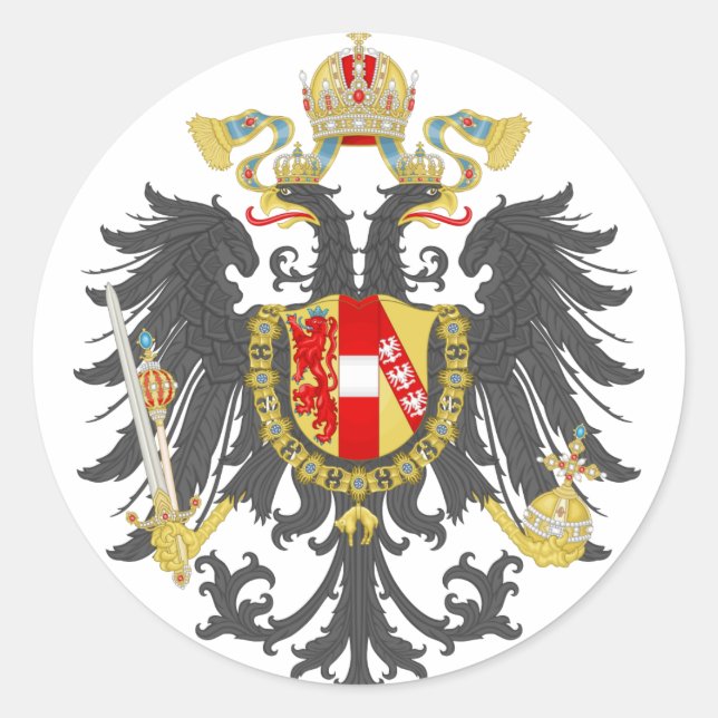Österreichisches Reich Runder Aufkleber (Vorderseite)