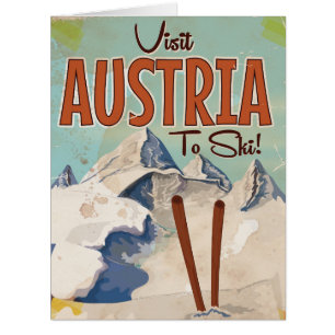 Österreichisches Ski Vintage Reiseplakat
