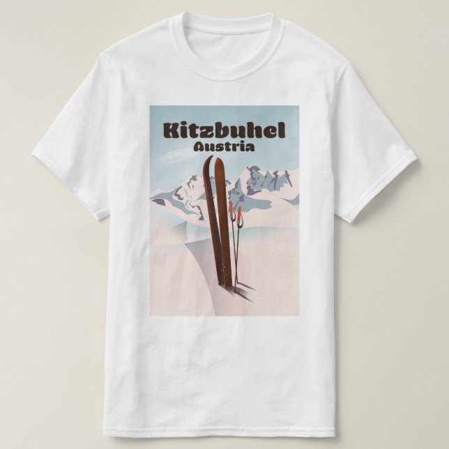Österreichisches Skipposter T-Shirt (Design vorne)