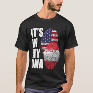 Österreichisches und amerikanisches "Mix-DNA-Flag" T-Shirt