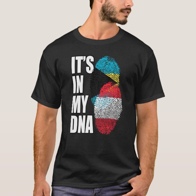 Österreichisches und bahamianisches DNA-Flag T-Shirt (Vorderseite)