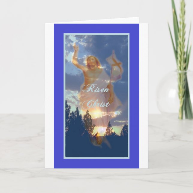 Osterreligiöse Grußkarte Feiertagskarte (Vorderseite)