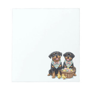 Osterrottweiler Hunde Osterhase Notizblock