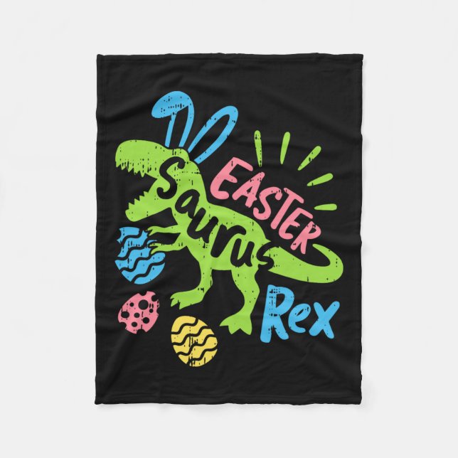 Ostersaurus Rex Bunny Dinosaur Egg Jagen Männer W Fleecedecke (Vorderseite)
