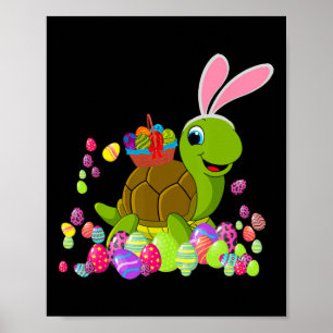 Osterschildkröte Lover Bunny Turtle Holding Easter Poster