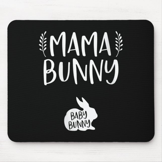 Osterschwangerschaft Ankündigung Mama Bunny Ba Mousepad (Vorne)