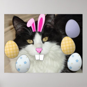 Osterschwarz und Weiß Poster