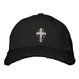 Ostersegnung - Blumenkreuz Bestickte Baseballkappe