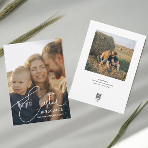 Ostersegnung Chic Script-Foto Feiertagskarte