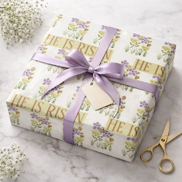 Ostersegnung | Er ist Hübsch floral Rised Geschenkpapier