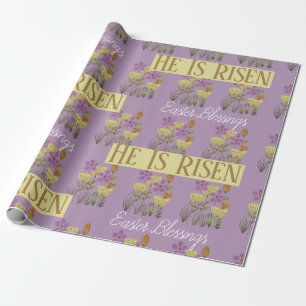Ostersegnung   Er ist Hübsch floral Rised Geschenkpapier