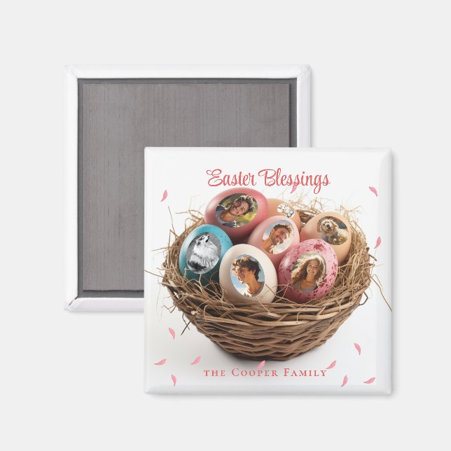 Ostersegnung Ich schneide Bilder Weihnachtskarte a Magnet (Vorderseite/Rückseite)