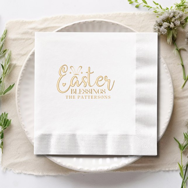 Ostersegnung Script Typografy Religious Name Servietten Mit Folie (Von Creator hochgeladen)