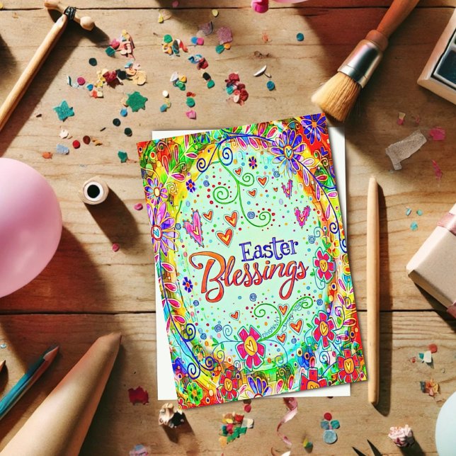 Ostersegnung Spaß witziger, floraler Inspirivität Karte (Von Creator hochgeladen)