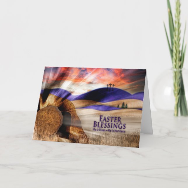 Ostersegnung ZWEI Auferstehungsgrab Stone Karte (Vorderseite)