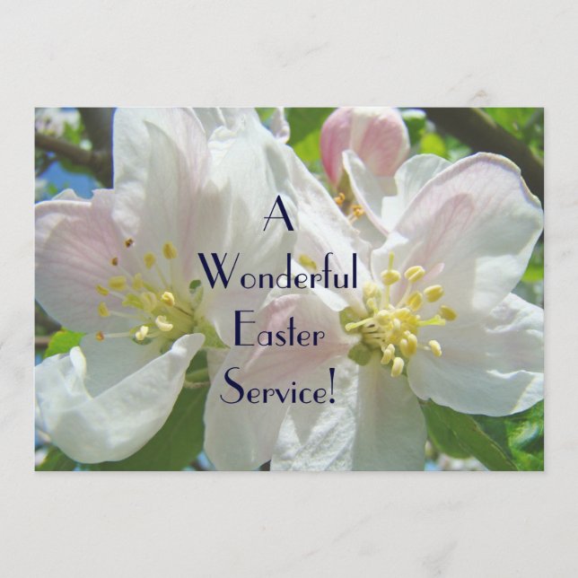 Osterservice Einladungsprogramme Kirche Blumen Programm (Vorderseite)