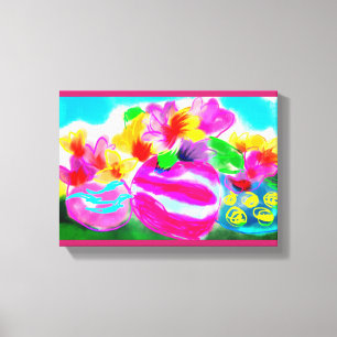 OsterSet Blume Zwei-Tonen-Kaffee-Tasse Holzbox Leinwanddruck