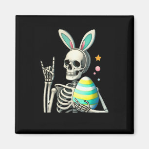 Osterskelett Bunny Rock Hand Rocker Jungs Kinder m Magnet