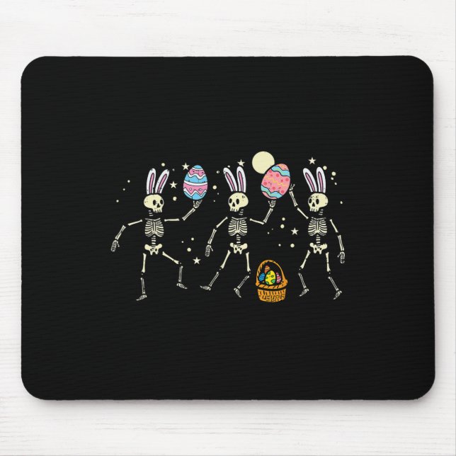 Osterskelette tanzen Eier Funny Bones Men Wome Mousepad (Vorne)