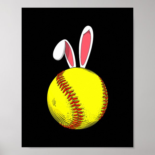 OsterSoftball Kaninchenohren für Mamas Poster (Vorne)