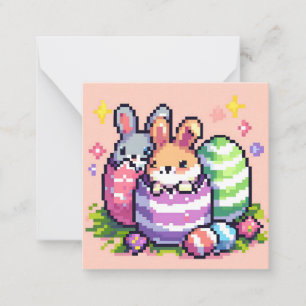 Ostersonne 8 Bit Pixelart Mitteilungskarte