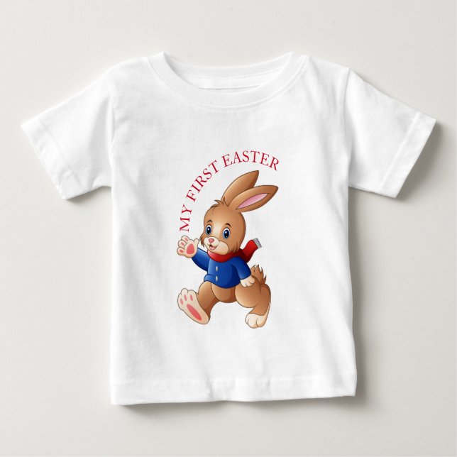 Ostersonne trägt Blue Jacket zu meinem ersten Oste Baby T-shirt (Vorderseite)
