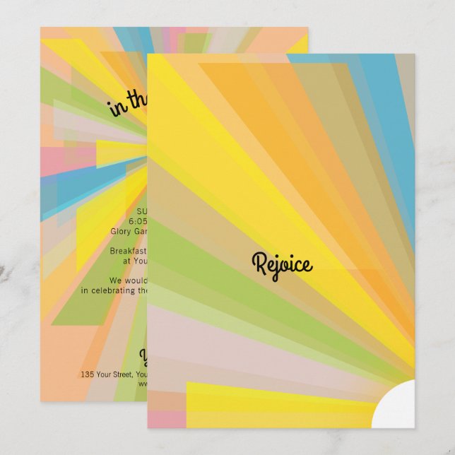 Ostersonnendienst Einladungen (Vorne/Hinten)