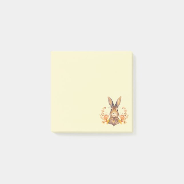 Ostersonnenkaninchen - Nachhinweise Post-it Klebezettel (Vorderseite)