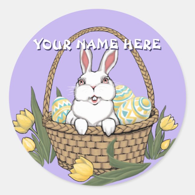 Ostersonnenklammer - Geeignete Osterkleber Runder Aufkleber (Vorderseite)