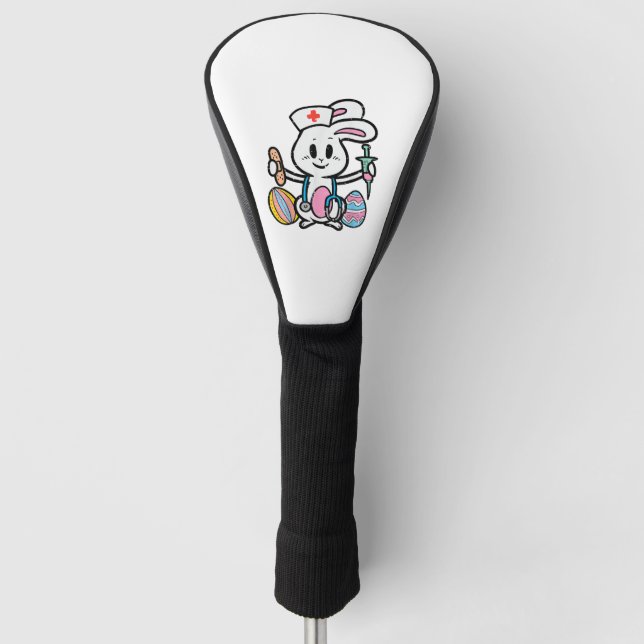 Ostersonnenkranke Stethoskop Niedlich Rabbit Scrub Golf Headcover (Vorderseite)