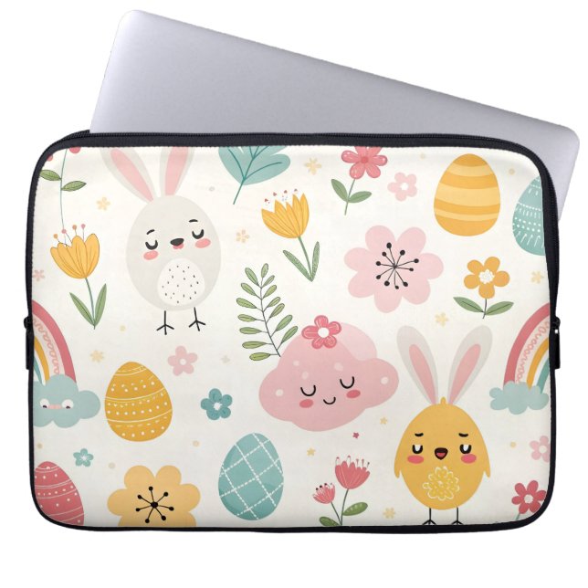 Ostersonnenmuster Laptopschutzhülle (Vorderseite)