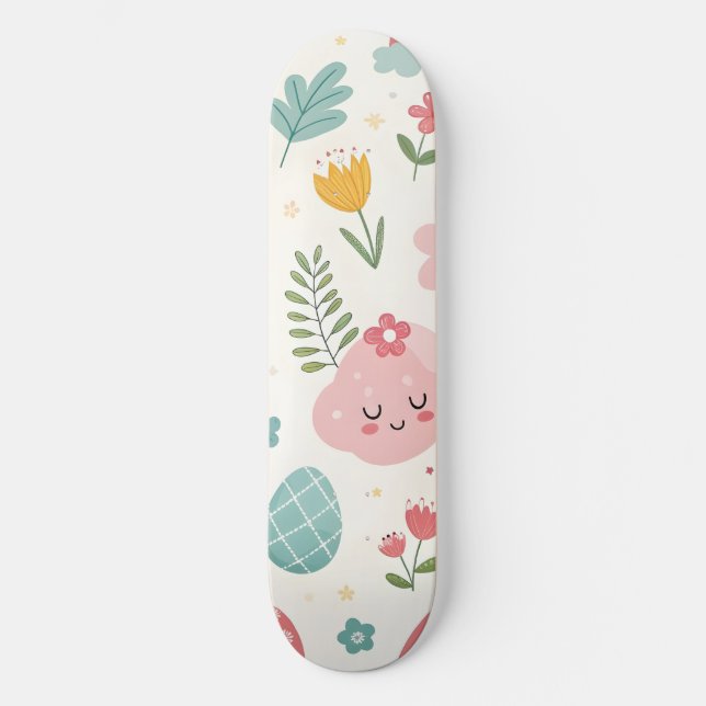 Ostersonnenmuster Skateboard (Vorderseite)