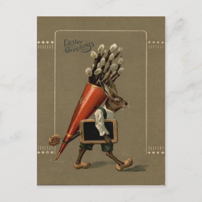 Ostersonnige Blume Feiertagspostkarte (Vorderseite)